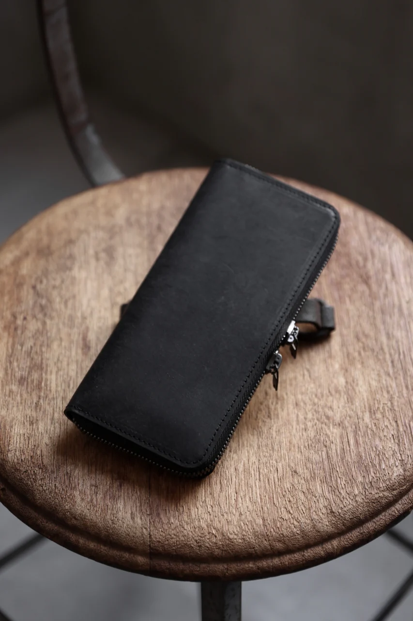 Portaille ROUND ZIP LONG WALLET / PUEBLO (BLACK) - Image 19