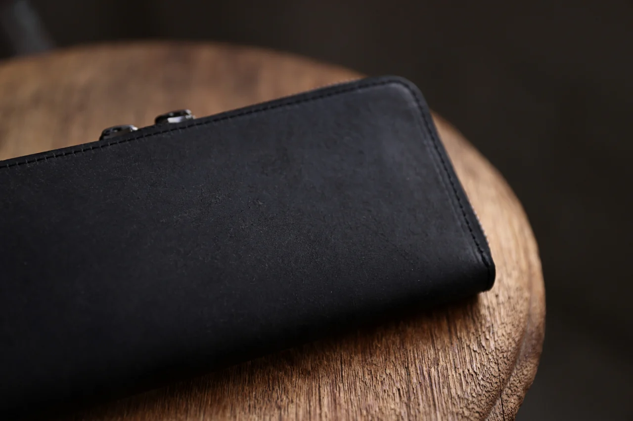 Portaille ROUND ZIP LONG WALLET / PUEBLO (BLACK) - Image 25