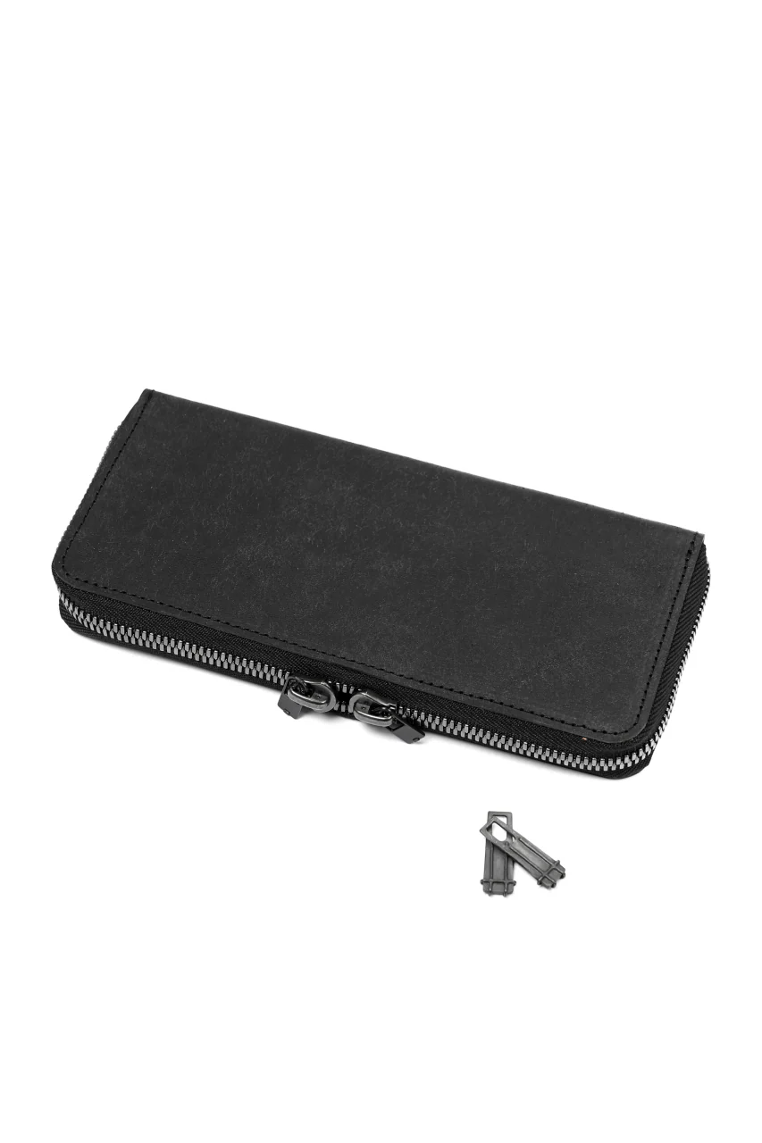 Portaille ROUND ZIP LONG WALLET / PUEBLO (BLACK) - Image 4