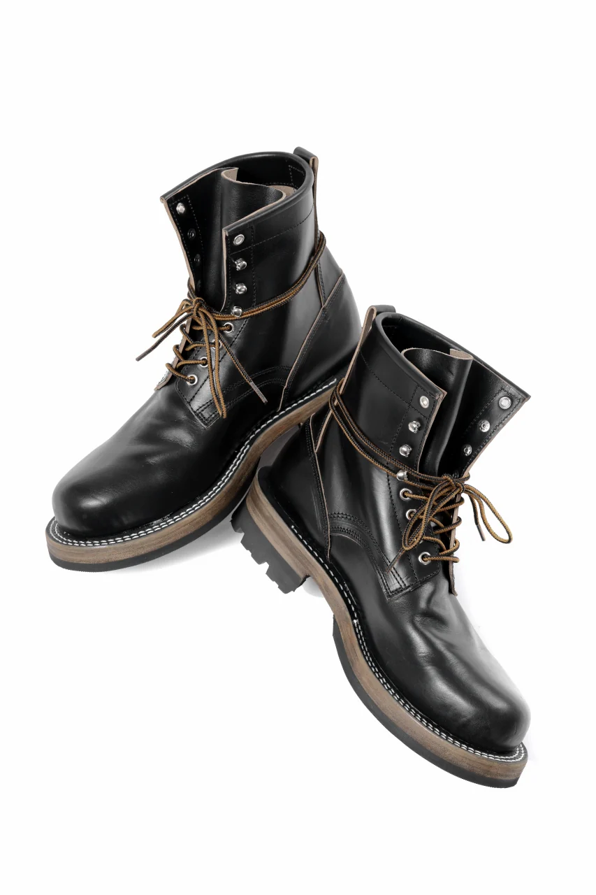 Portaille x LOOM exclusive DOUBLE STITCHED WELT WORKING BOOTS / HORWEEN CHROMEXCEL (BLACK) - Image 13