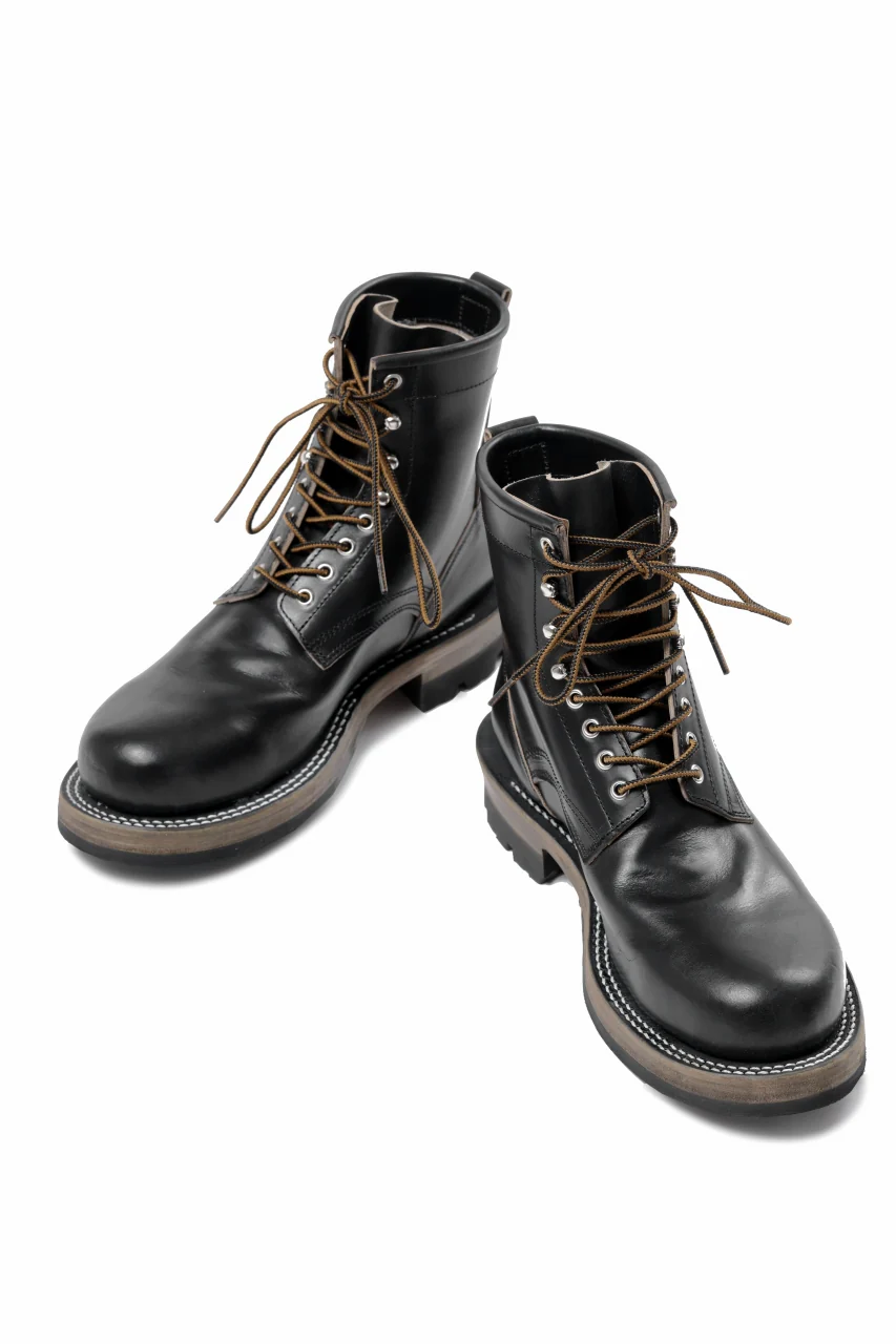 Portaille x LOOM exclusive DOUBLE STITCHED WELT WORKING BOOTS / HORWEEN CHROMEXCEL (BLACK) - Image 2