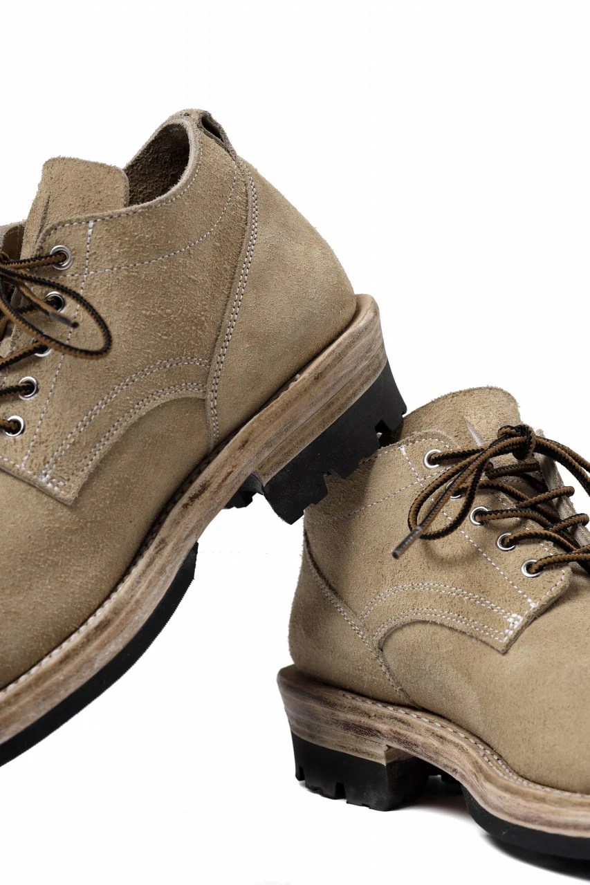Portaille x LOOM exclusive DOUBLE STITCHED WELT WORKING DERBY / BOX CALF SUEDE (SAND BEIGE) - Image 23