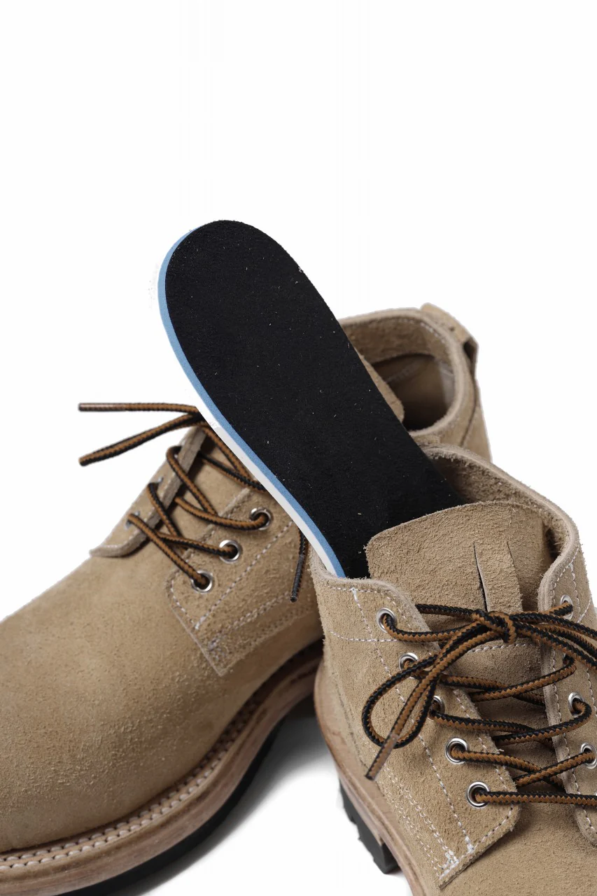 Portaille x LOOM exclusive DOUBLE STITCHED WELT WORKING DERBY / BOX CALF SUEDE (SAND BEIGE) - Image 29