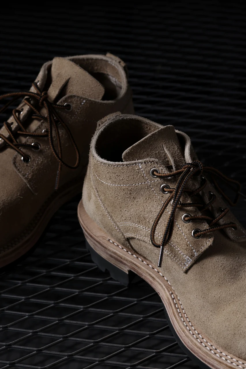 Portaille x LOOM exclusive DOUBLE STITCHED WELT WORKING DERBY / BOX CALF SUEDE (SAND BEIGE) - Image 33