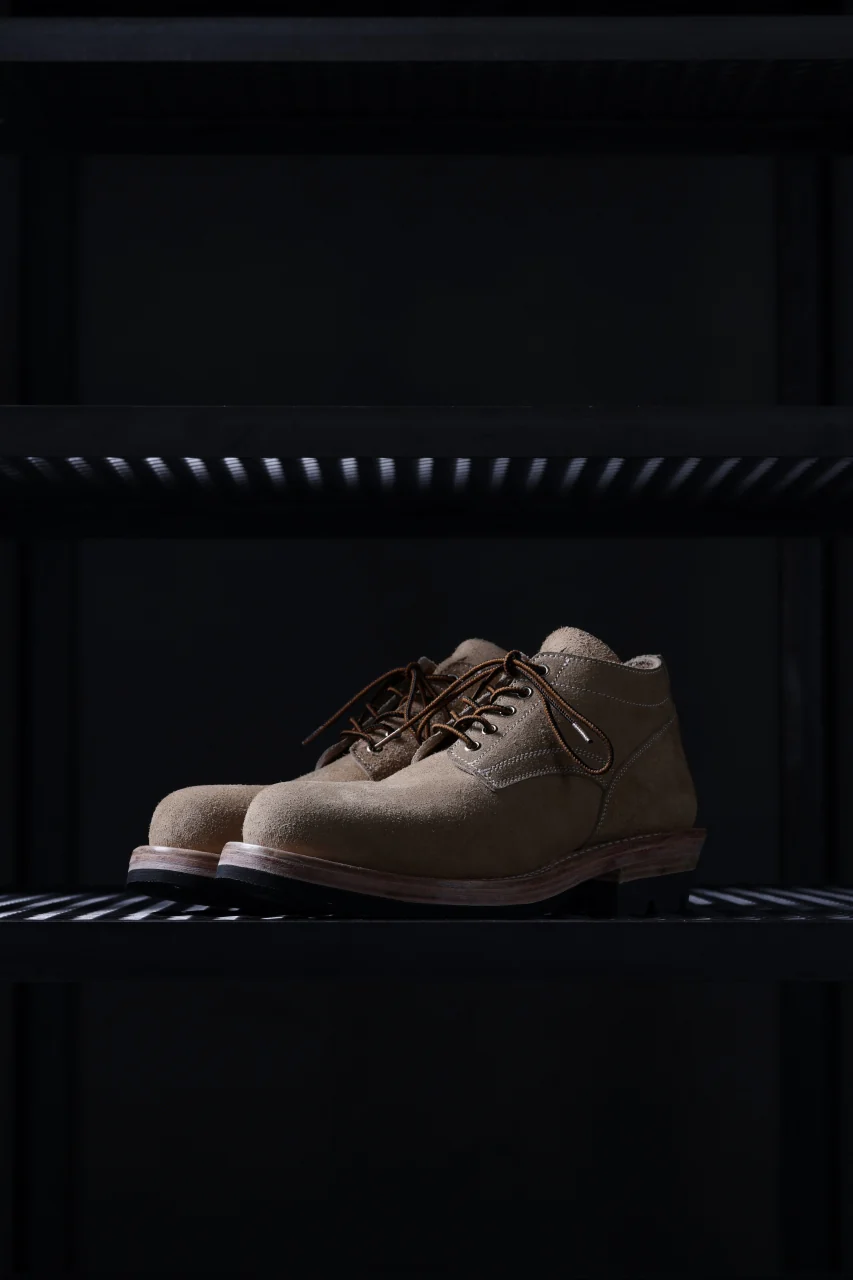 Portaille x LOOM exclusive DOUBLE STITCHED WELT WORKING DERBY / BOX CALF SUEDE (SAND BEIGE) - Image 34