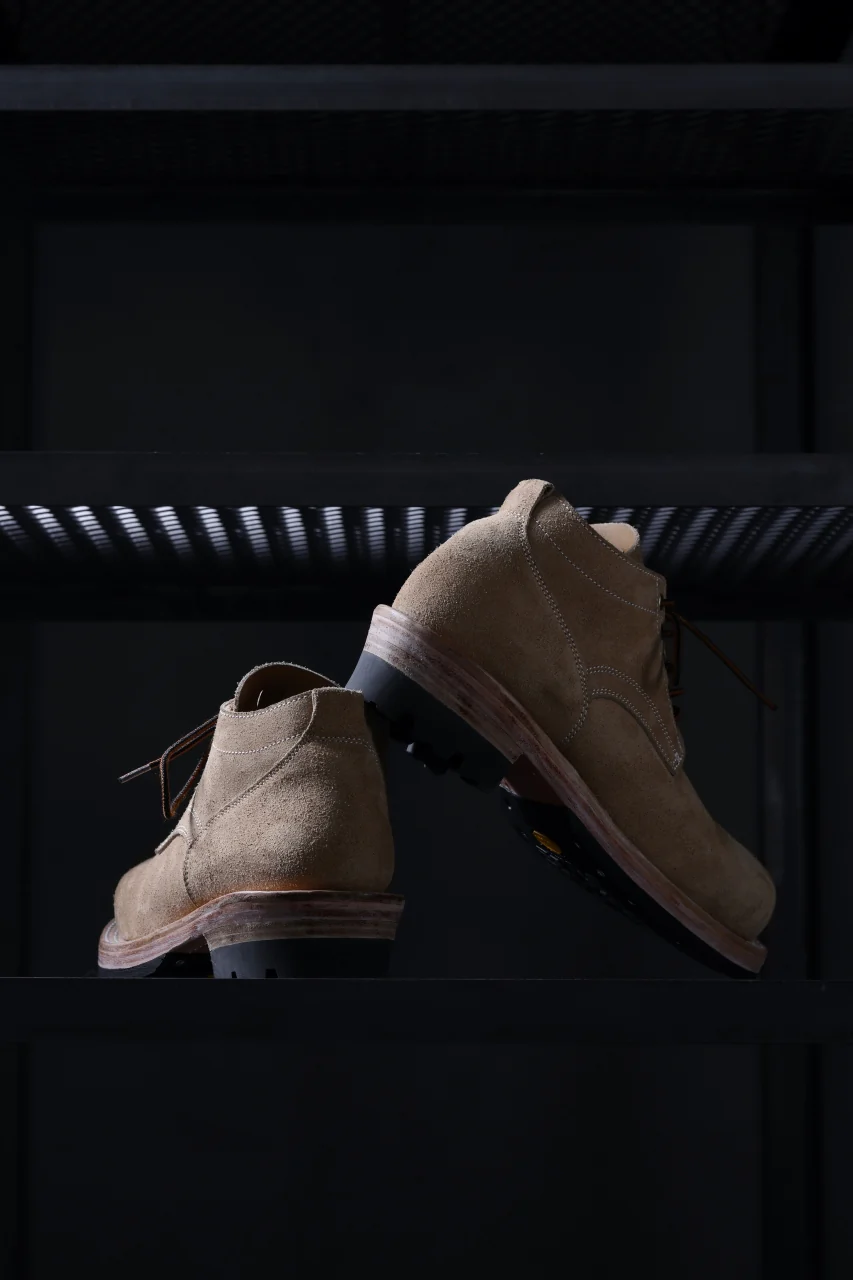 Portaille x LOOM exclusive DOUBLE STITCHED WELT WORKING DERBY / BOX CALF SUEDE (SAND BEIGE) - Image 36