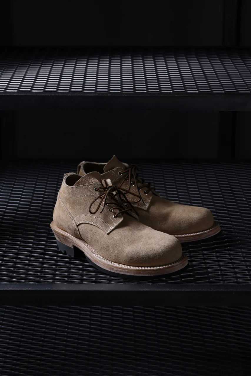 Portaille x LOOM exclusive DOUBLE STITCHED WELT WORKING DERBY / BOX CALF SUEDE (SAND BEIGE) - Image 41
