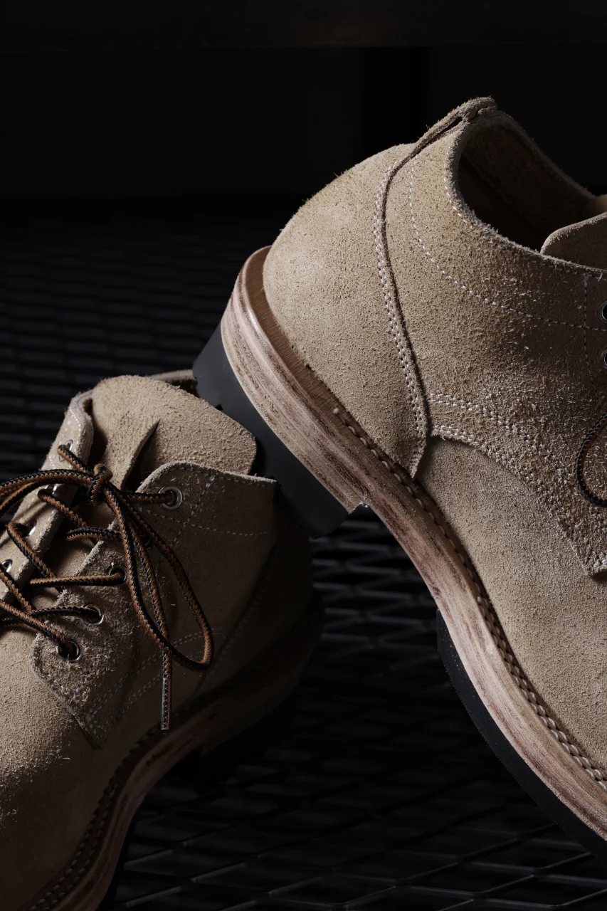 Portaille x LOOM exclusive DOUBLE STITCHED WELT WORKING DERBY / BOX CALF SUEDE (SAND BEIGE) - Image 48