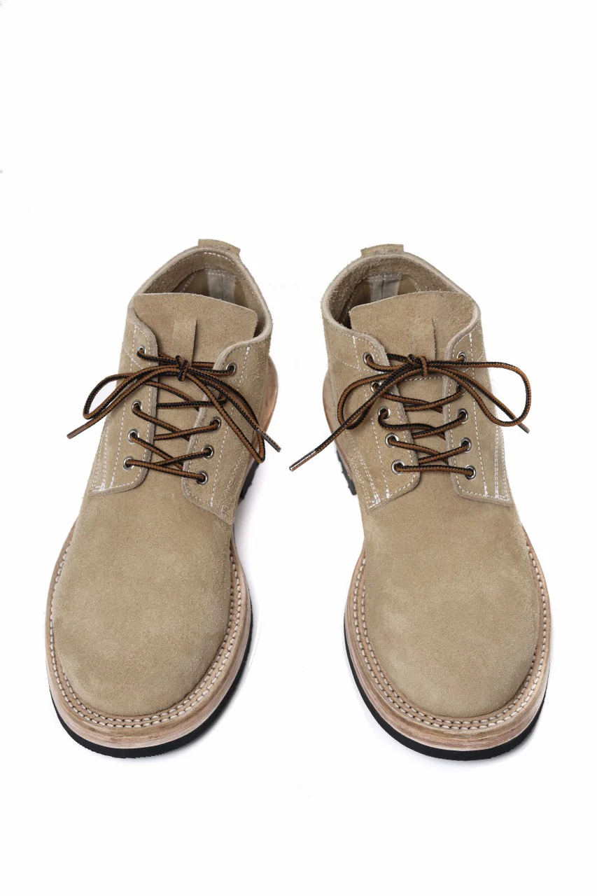 Portaille x LOOM exclusive DOUBLE STITCHED WELT WORKING DERBY / BOX CALF SUEDE (SAND BEIGE) - Image 7