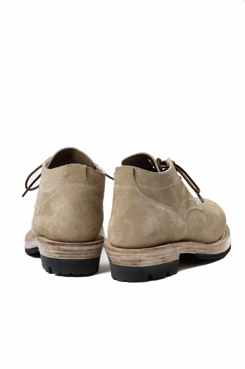 Portaille x LOOM exclusive DOUBLE STITCHED WELT WORKING DERBY / BOX CALF SUEDE (SAND BEIGE) - Image 9