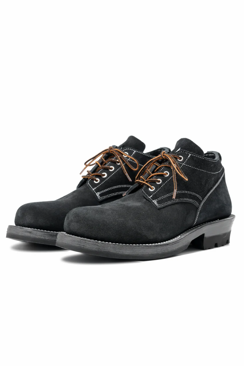 Portaille x LOOM exclusive DOUBLE STITCHED WELT WORKING DERBY / BOX CALF SUEDE (BLACK)