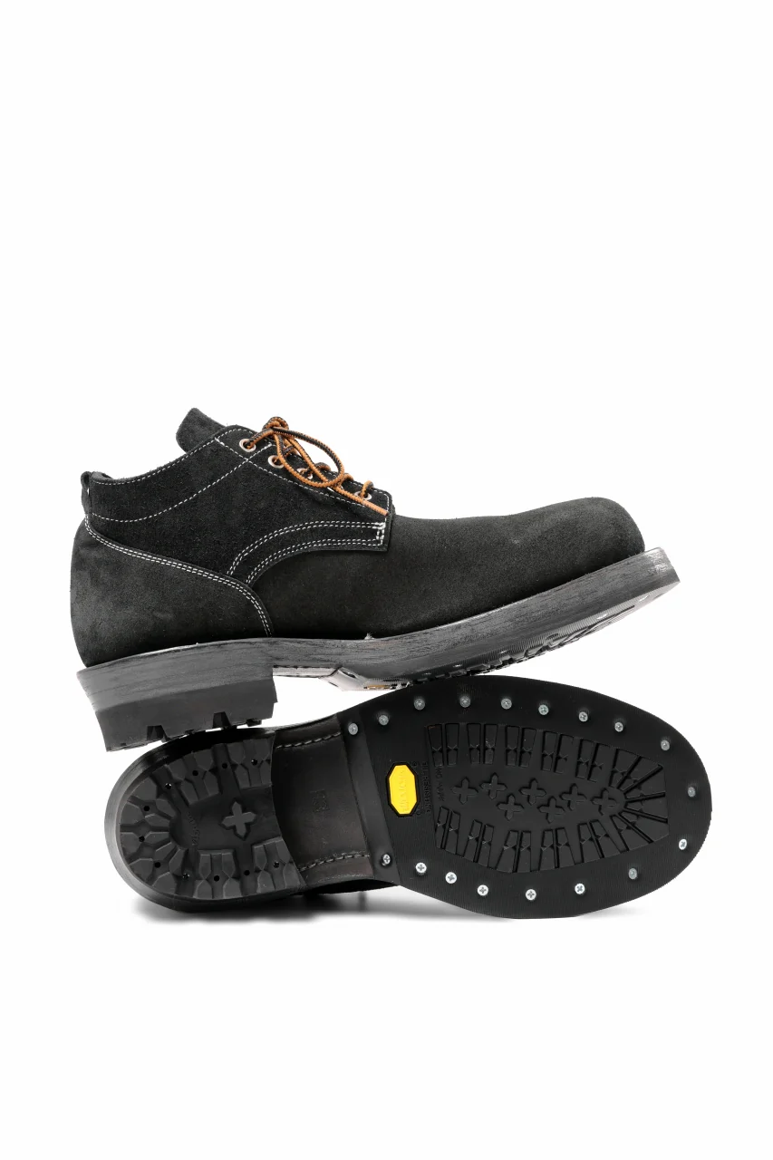 Portaille x LOOM exclusive DOUBLE STITCHED WELT WORKING DERBY / BOX CALF SUEDE (BLACK) - Image 14