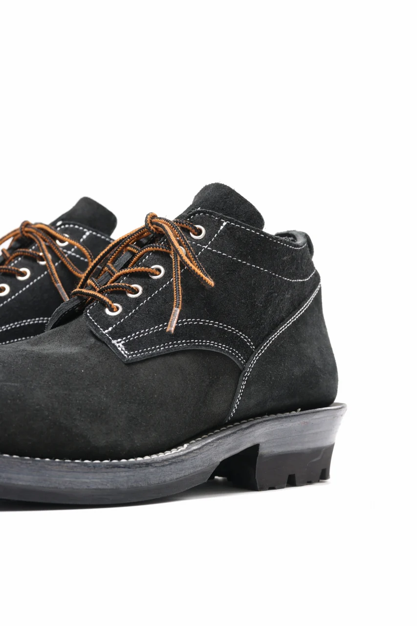 Portaille x LOOM exclusive DOUBLE STITCHED WELT WORKING DERBY / BOX CALF SUEDE (BLACK) - Image 19