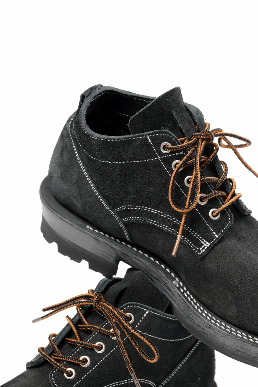 Portaille x LOOM exclusive DOUBLE STITCHED WELT WORKING DERBY / BOX CALF SUEDE (BLACK) - Image 21