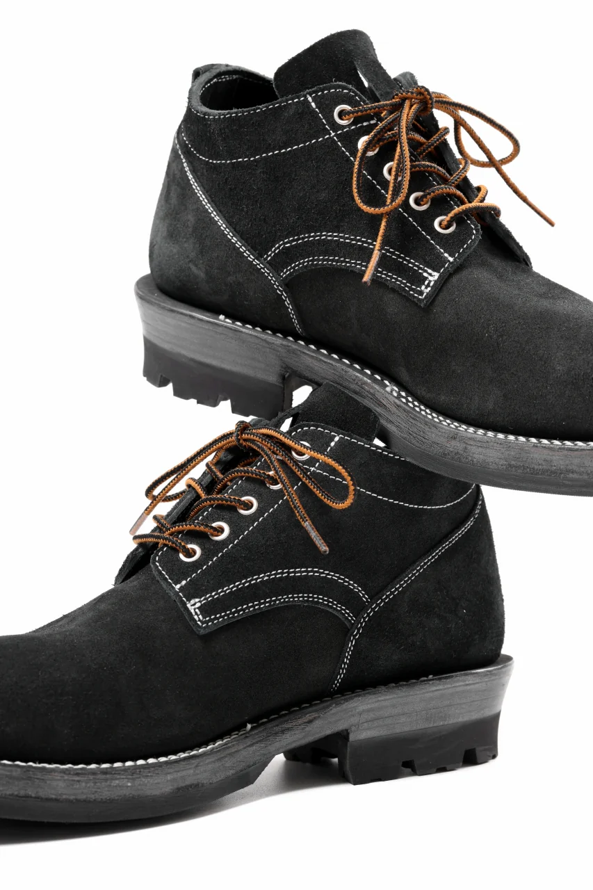 Portaille x LOOM exclusive DOUBLE STITCHED WELT WORKING DERBY / BOX CALF SUEDE (BLACK) - Image 22