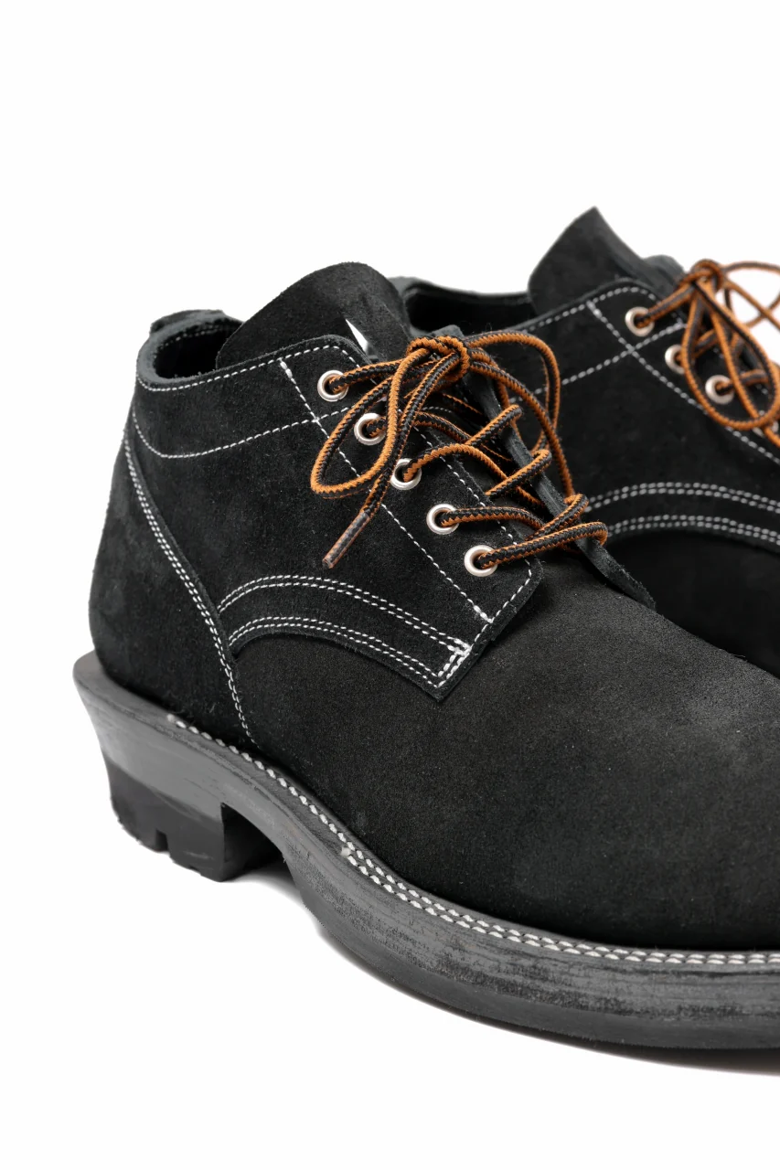 Portaille x LOOM exclusive DOUBLE STITCHED WELT WORKING DERBY / BOX CALF SUEDE (BLACK) - Image 25