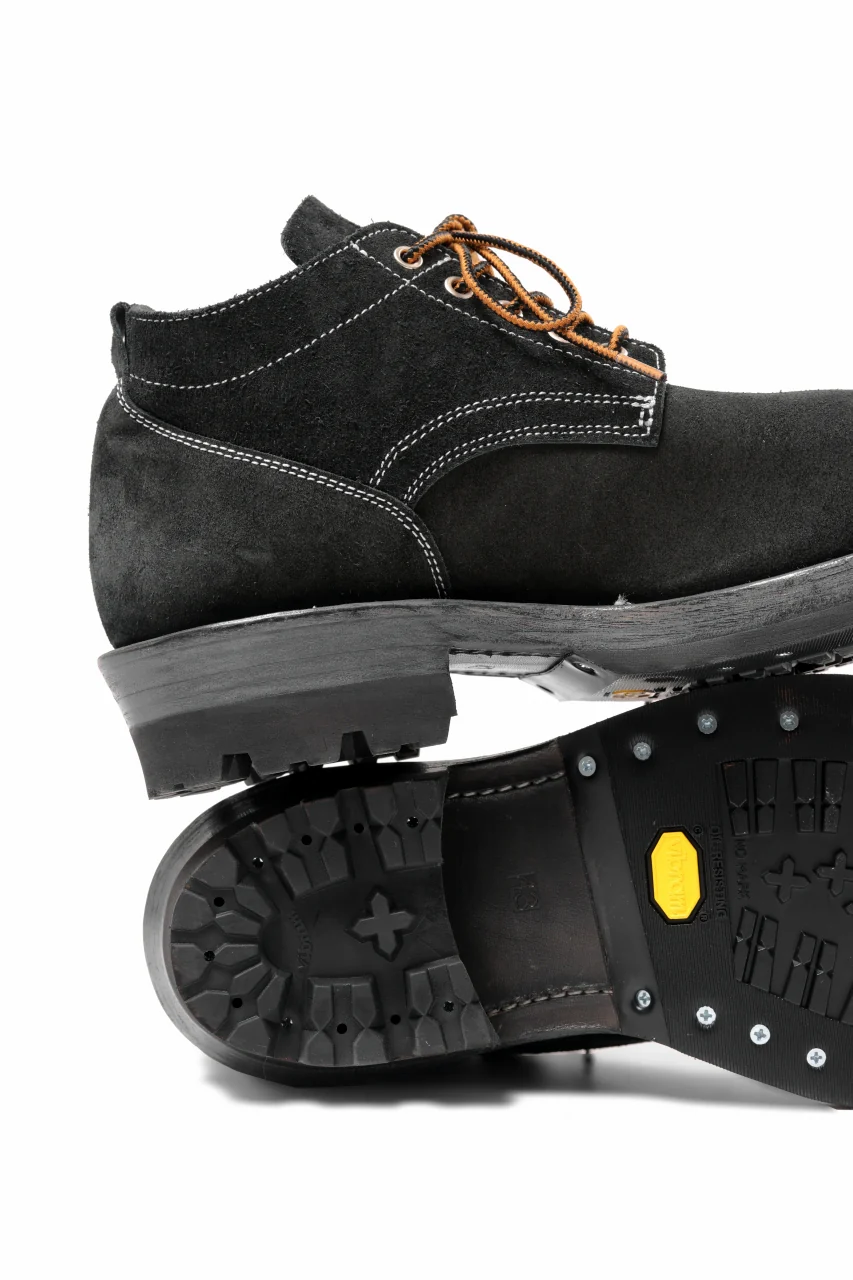 Portaille x LOOM exclusive DOUBLE STITCHED WELT WORKING DERBY / BOX CALF SUEDE (BLACK) - Image 26