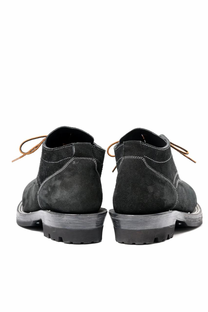 Portaille x LOOM exclusive DOUBLE STITCHED WELT WORKING DERBY / BOX CALF SUEDE (BLACK) - Image 8