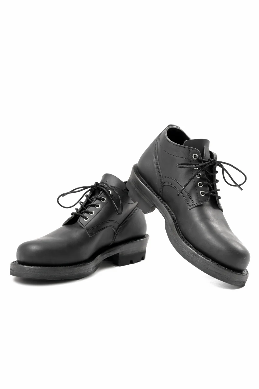 Portaille x LOOM exclusive DOUBLE STITCHED WELT WORKING DERBY / GUIDI FIORE (BLACK) - Image 4
