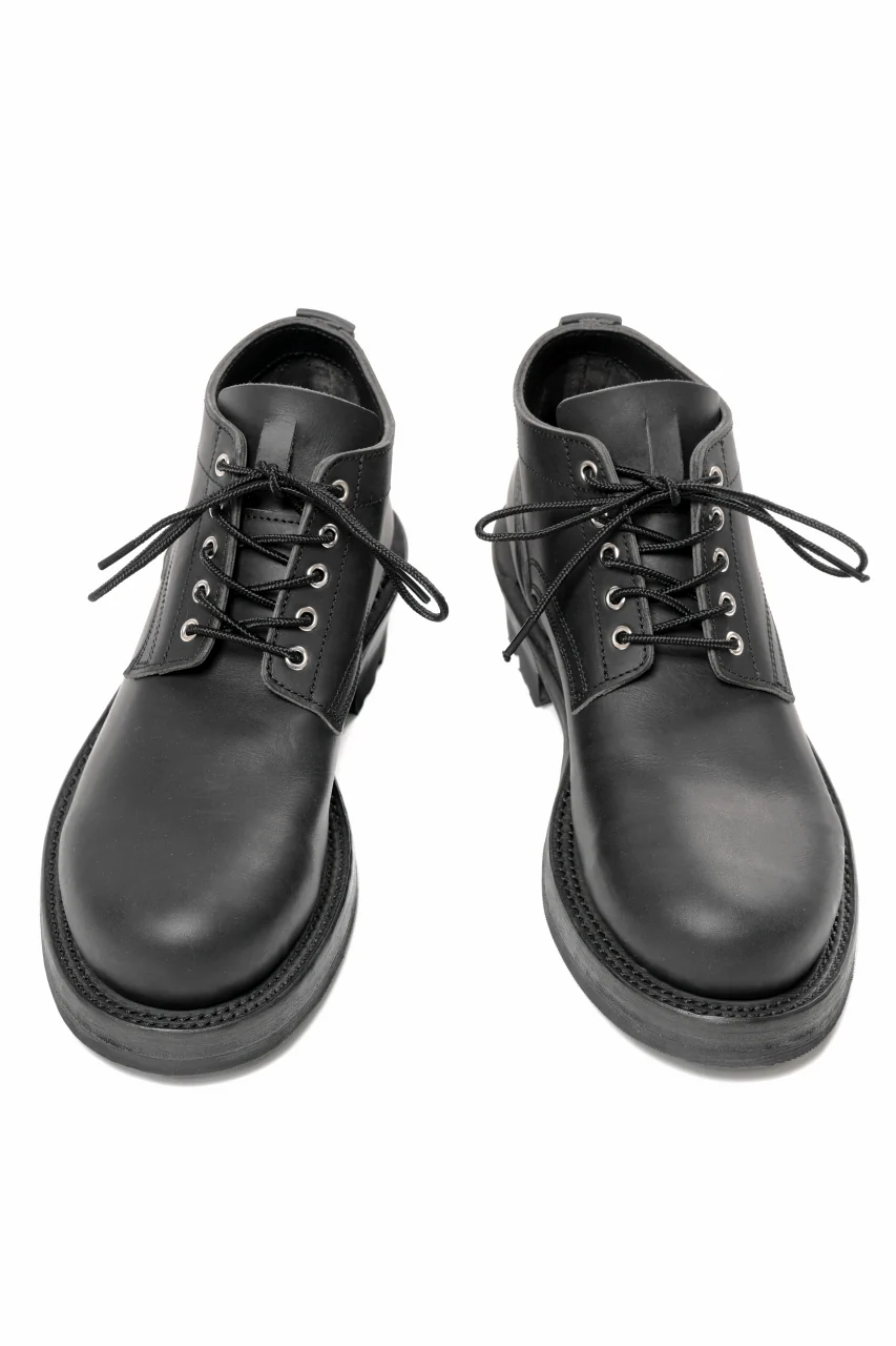 Portaille x LOOM exclusive DOUBLE STITCHED WELT WORKING DERBY / GUIDI FIORE (BLACK) - Image 5