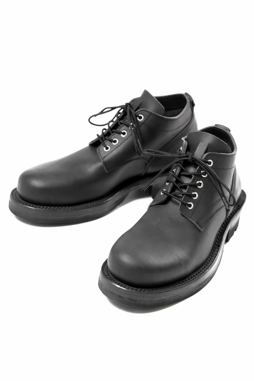 Portaille x LOOM exclusive DOUBLE STITCHED WELT WORKING DERBY / GUIDI FIORE (BLACK) - Image 7