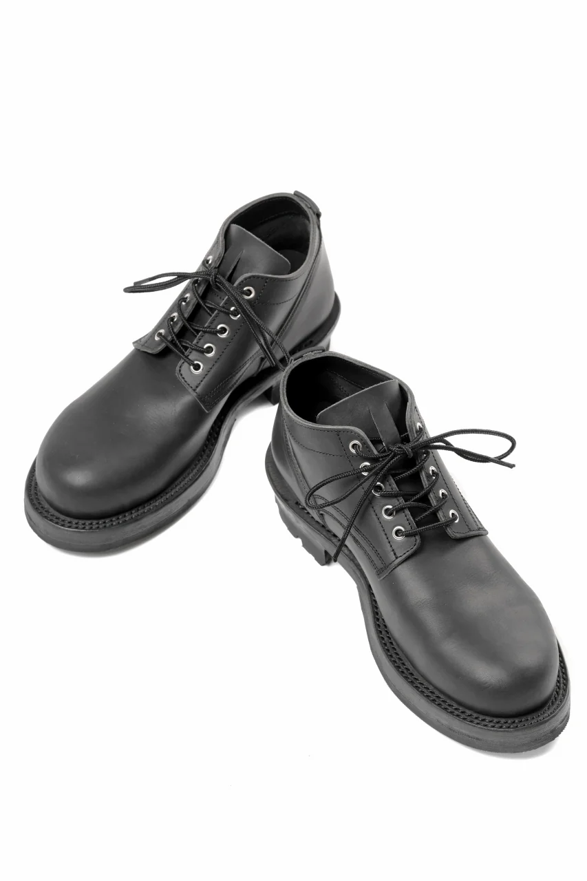 Portaille x LOOM exclusive DOUBLE STITCHED WELT WORKING DERBY / GUIDI FIORE (BLACK) - Image 8