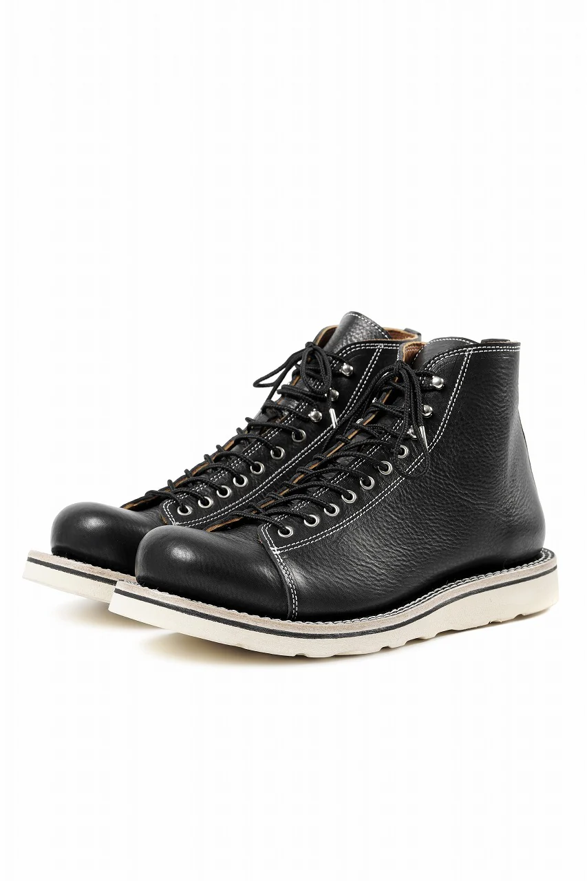 Portaille x LOOM exclusive MONKEY LACE UP SHOES / TOSCANO VOLANATO (BLACK x WHITE)