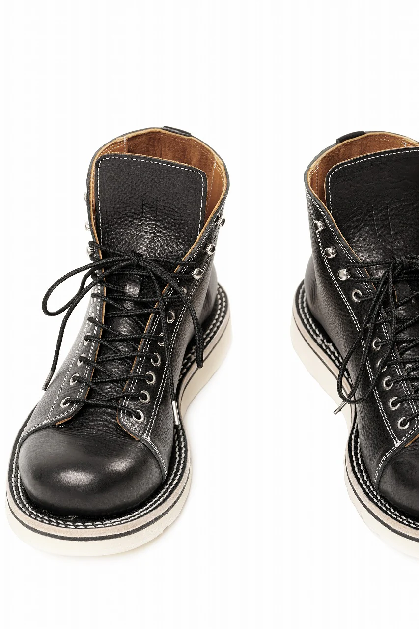 Portaille x LOOM exclusive MONKEY LACE UP SHOES / TOSCANO VOLANATO (BLACK x WHITE) - Image 16