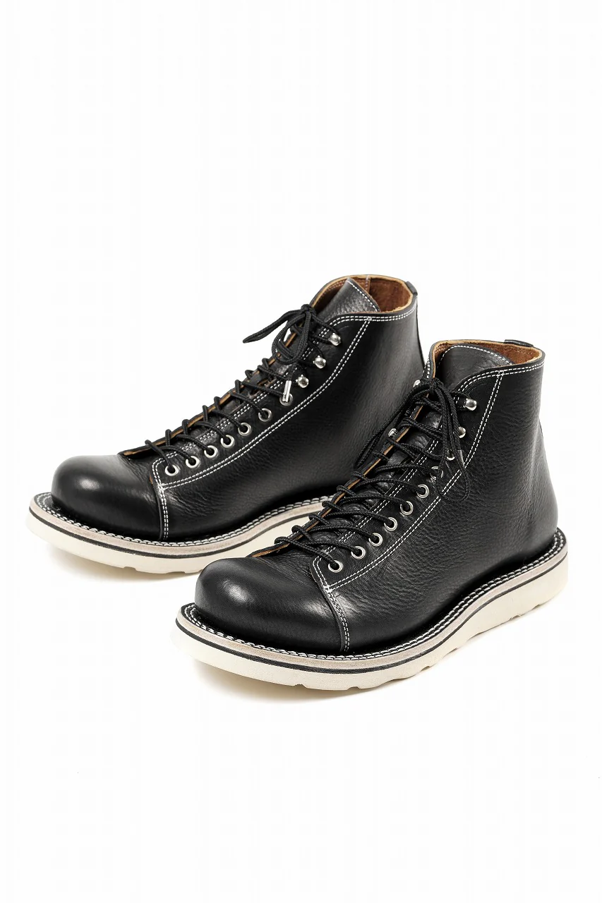 Portaille x LOOM exclusive MONKEY LACE UP SHOES / TOSCANO VOLANATO (BLACK x WHITE) - Image 2