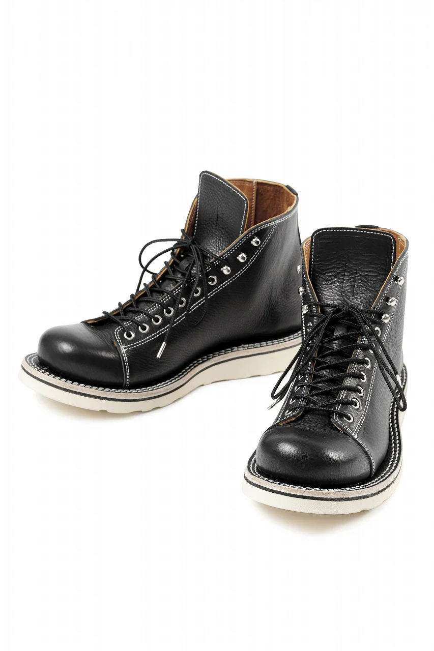 Portaille x LOOM exclusive MONKEY LACE UP SHOES / TOSCANO VOLANATO (BLACK x WHITE) - Image 3