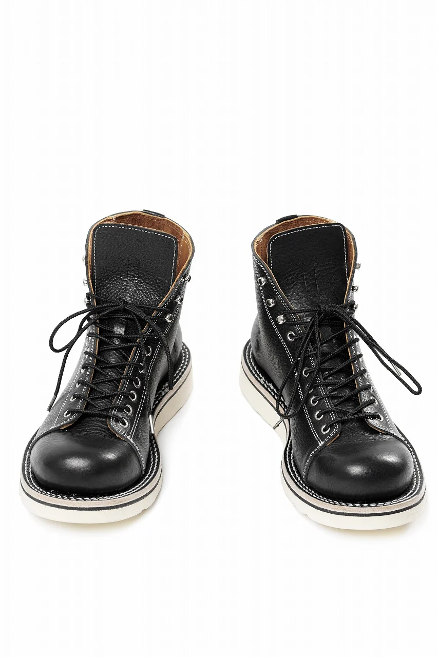 Portaille x LOOM exclusive MONKEY LACE UP SHOES / TOSCANO VOLANATO (BLACK x WHITE) - Image 5