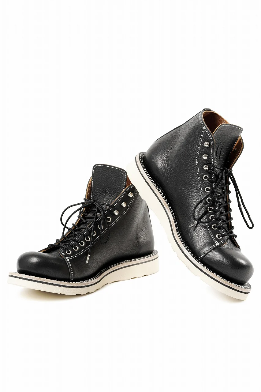 Portaille x LOOM exclusive MONKEY LACE UP SHOES / TOSCANO VOLANATO (BLACK x WHITE) - Image 6