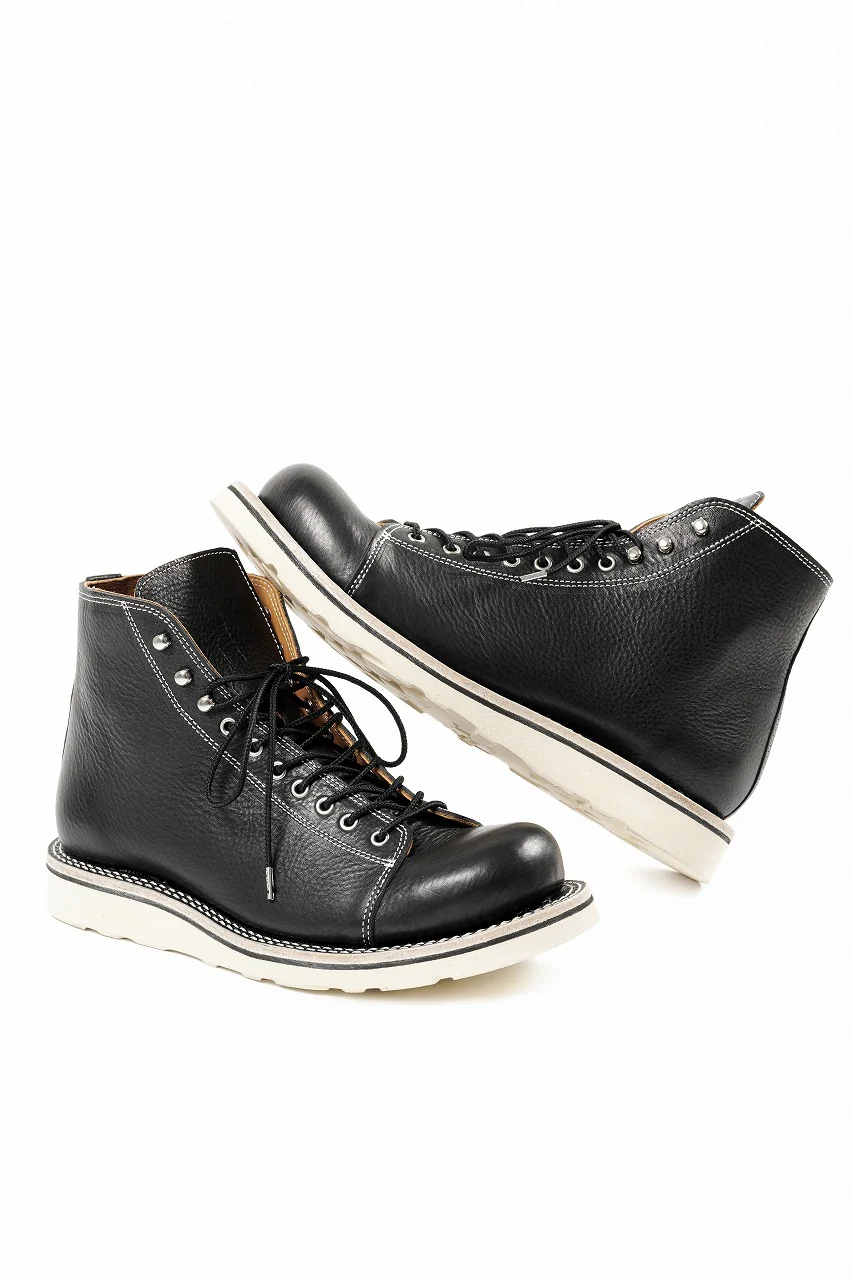 Portaille x LOOM exclusive MONKEY LACE UP SHOES / TOSCANO VOLANATO (BLACK x WHITE) - Image 8
