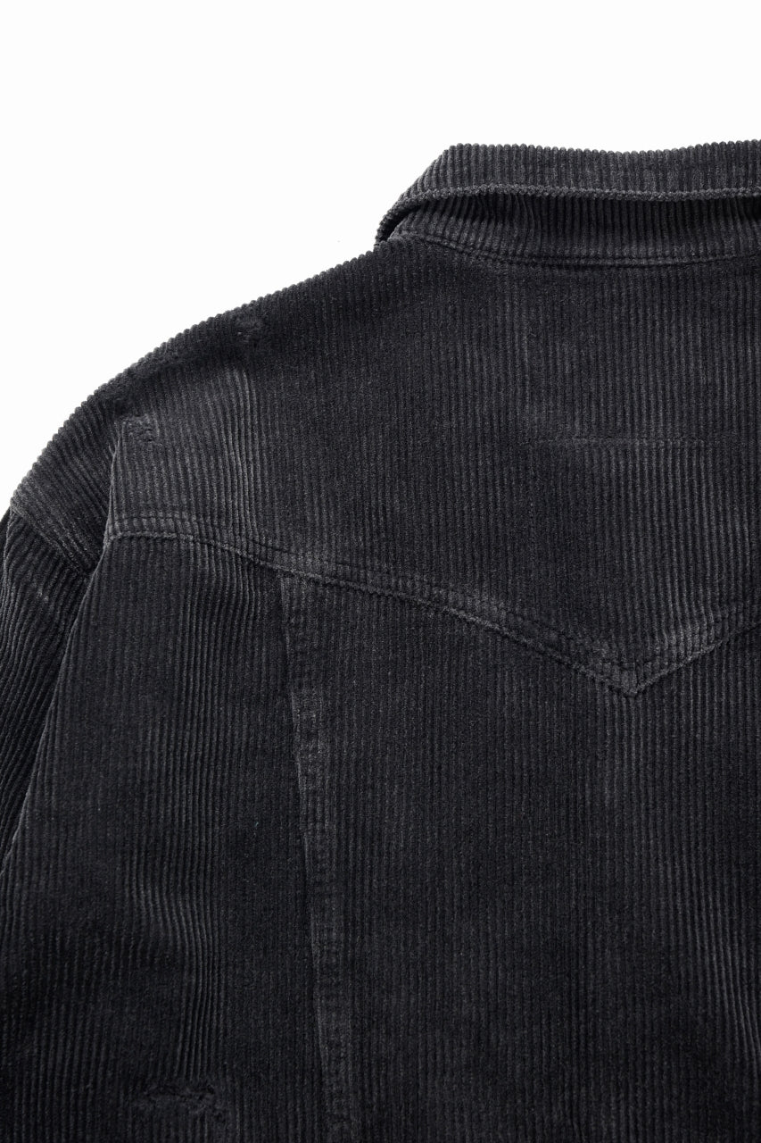 Professor.E AGED CORDUROY JACKET (AGED BLACK) - Image 11