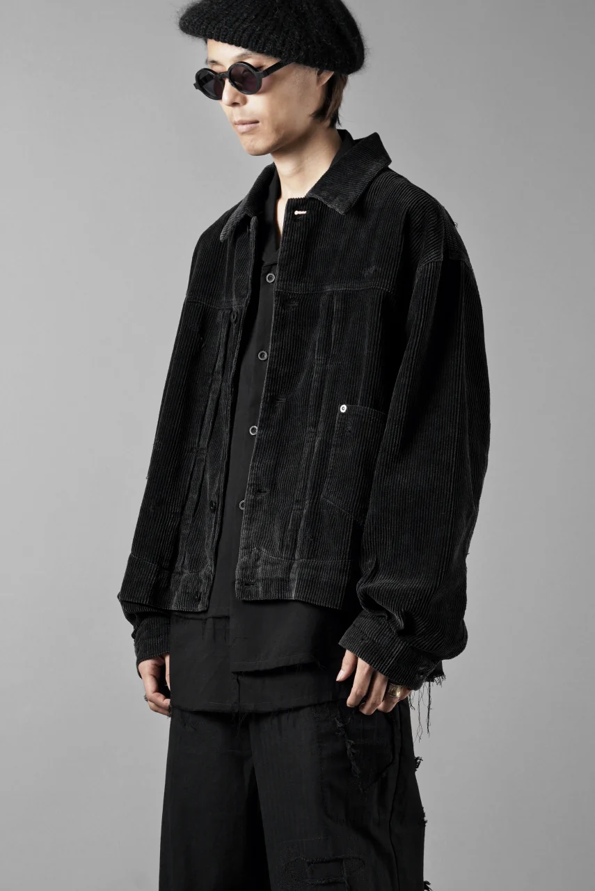 Professor.E AGED CORDUROY JACKET (AGED BLACK) - Image 16