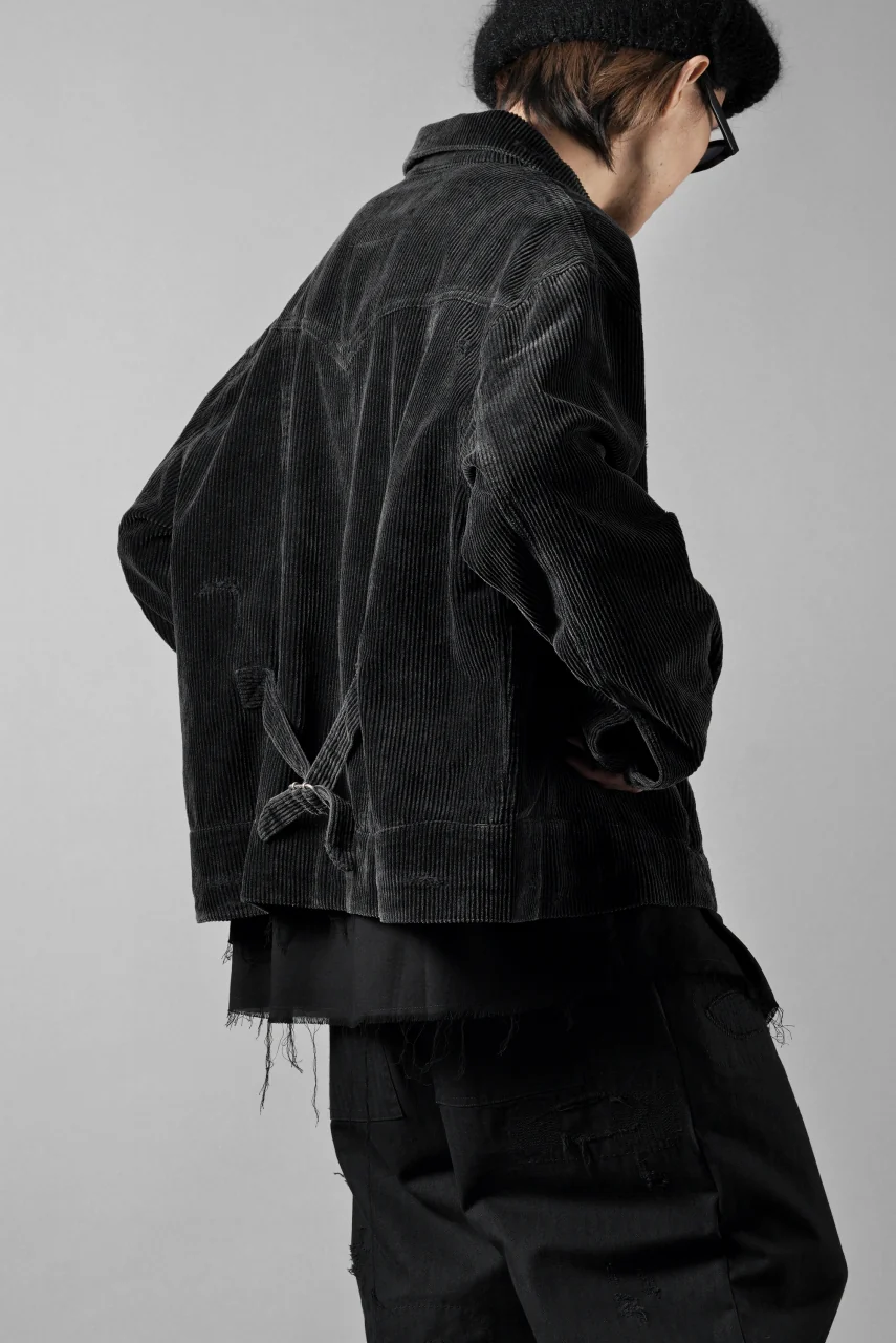Professor.E AGED CORDUROY JACKET (AGED BLACK) - Image 18
