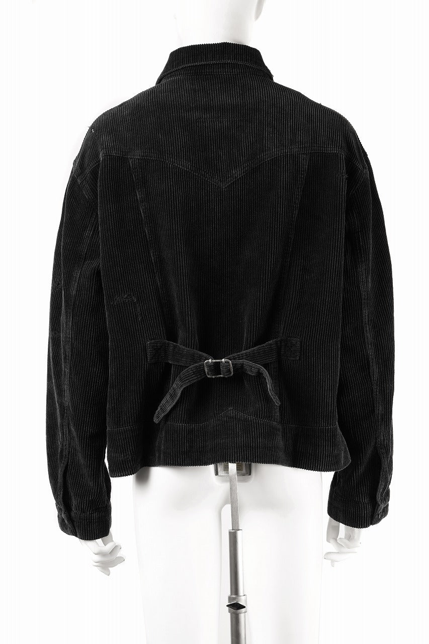 Professor.E AGED CORDUROY JACKET (AGED BLACK) - Image 4