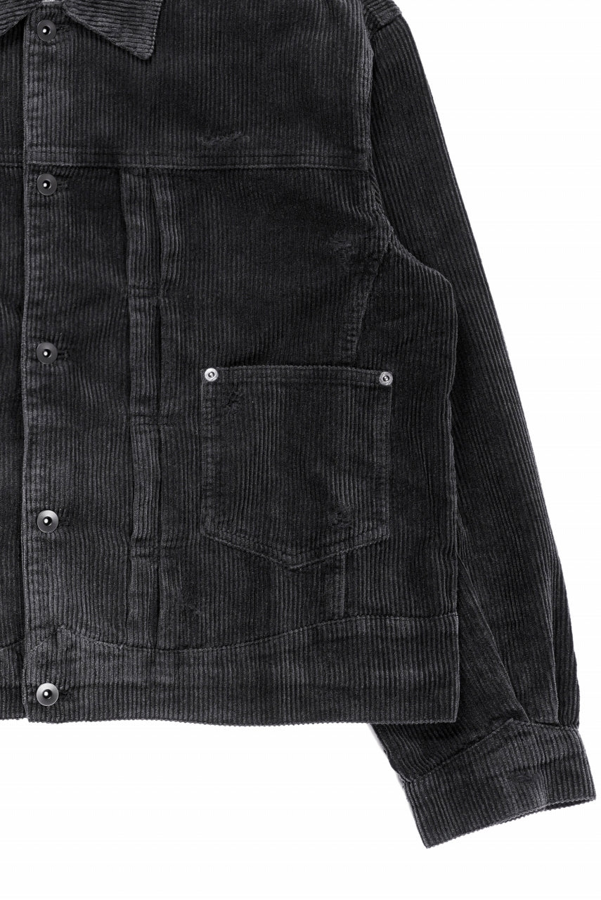 Professor.E AGED CORDUROY JACKET (AGED BLACK) - Image 7