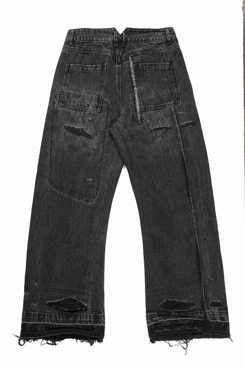 Professor.E AGED DENIM PANTS (WASHED BLACK) - Image 4