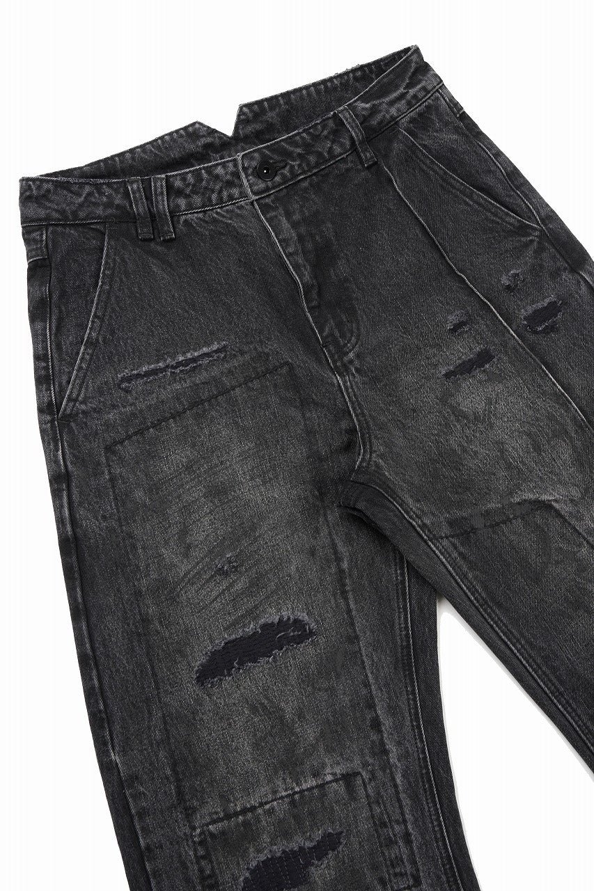 Professor.E AGED DENIM PANTS (WASHED BLACK) - Image 7