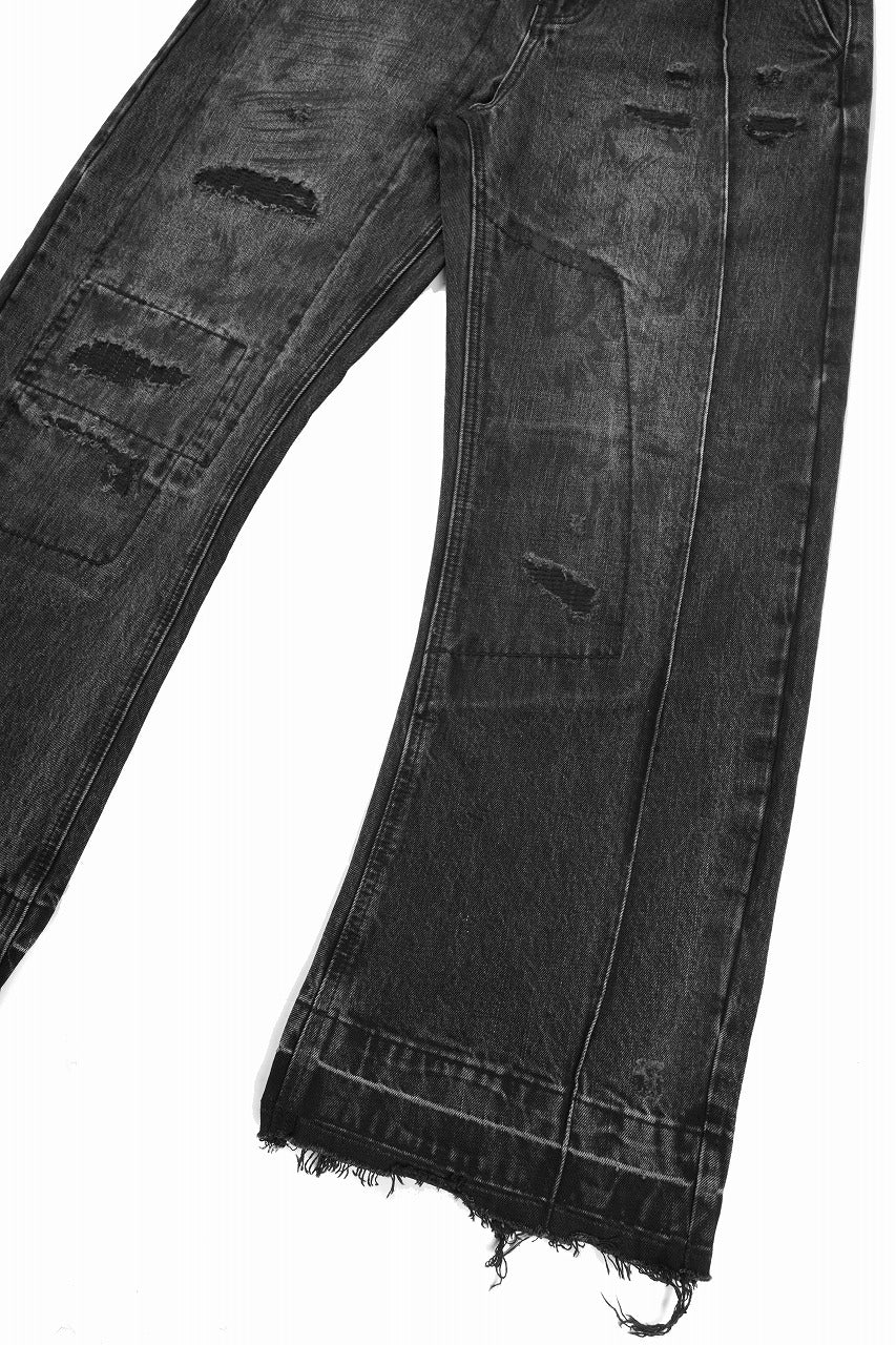 Professor.E AGED DENIM PANTS (WASHED BLACK) - Image 8