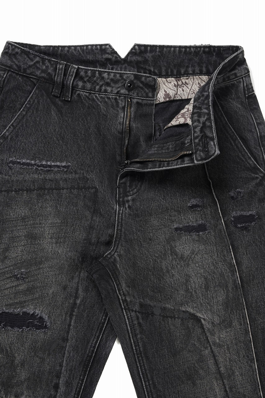 Professor.E AGED DENIM PANTS (WASHED BLACK) - Image 9
