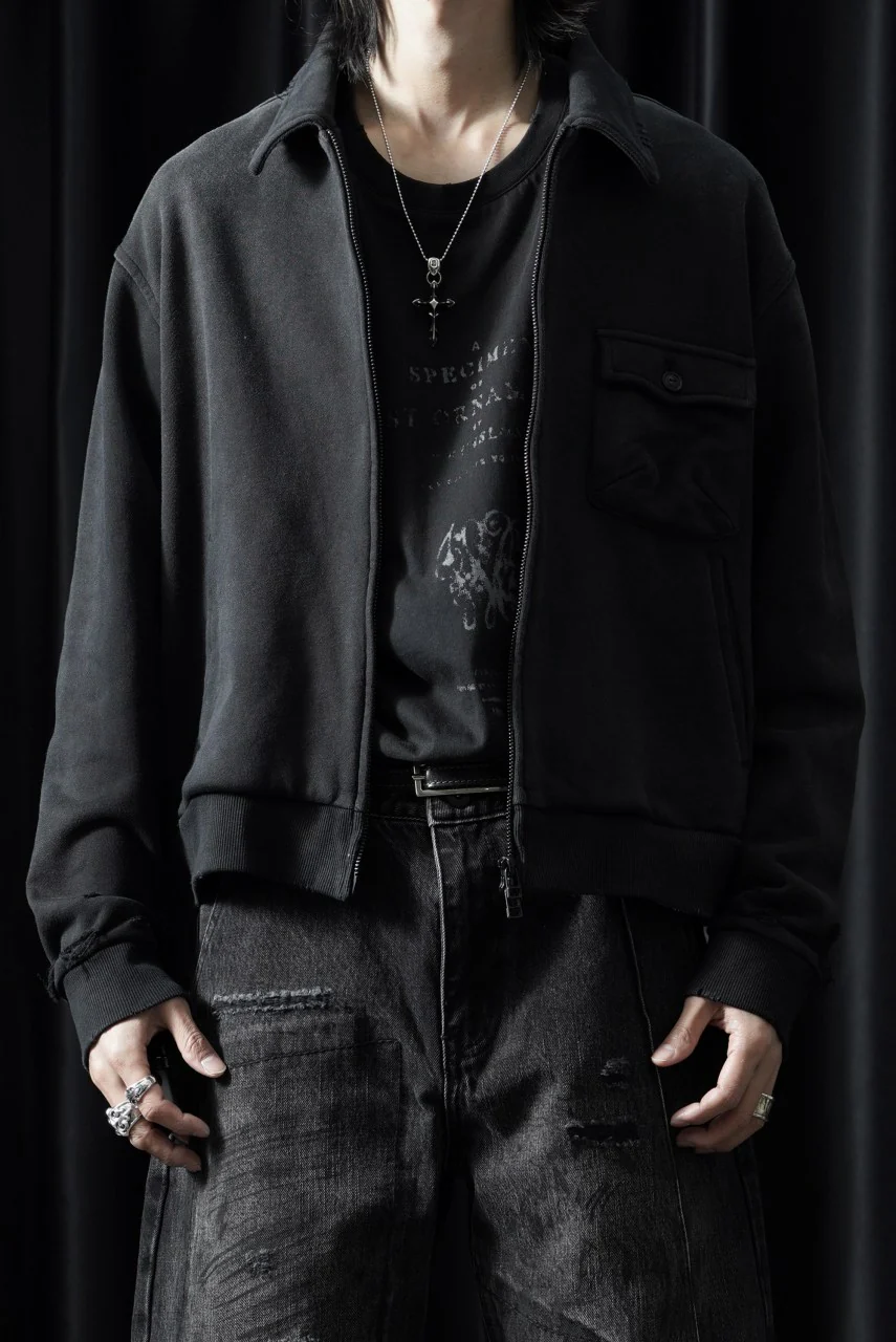 Professor.E AGED SINGLE POCKET JACKET (WASHED BLACK) - Image 4