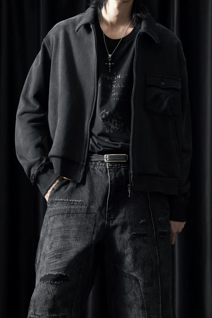 Professor.E AGED SINGLE POCKET JACKET (WASHED BLACK) - Image 8