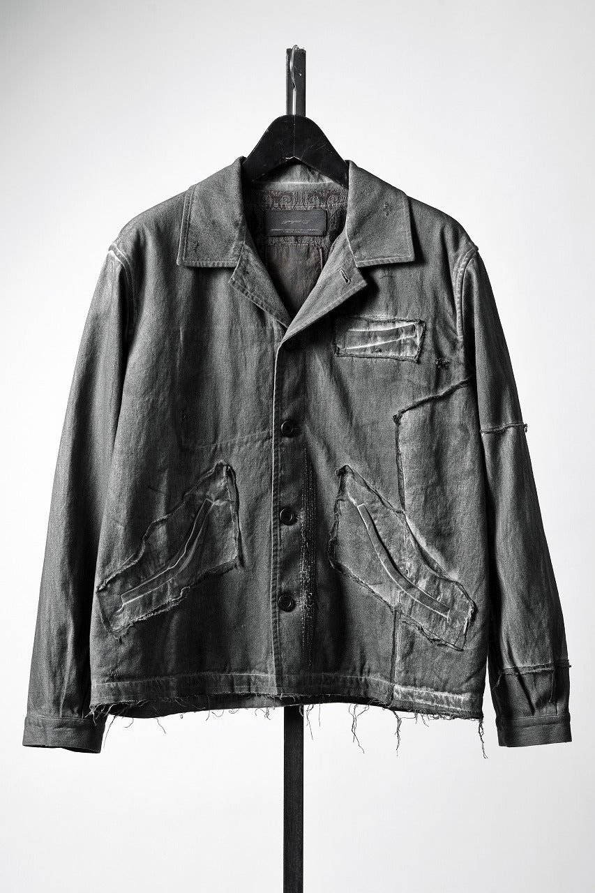 Professor.E AGED WORK JACKET (COLD DYED GREY)
