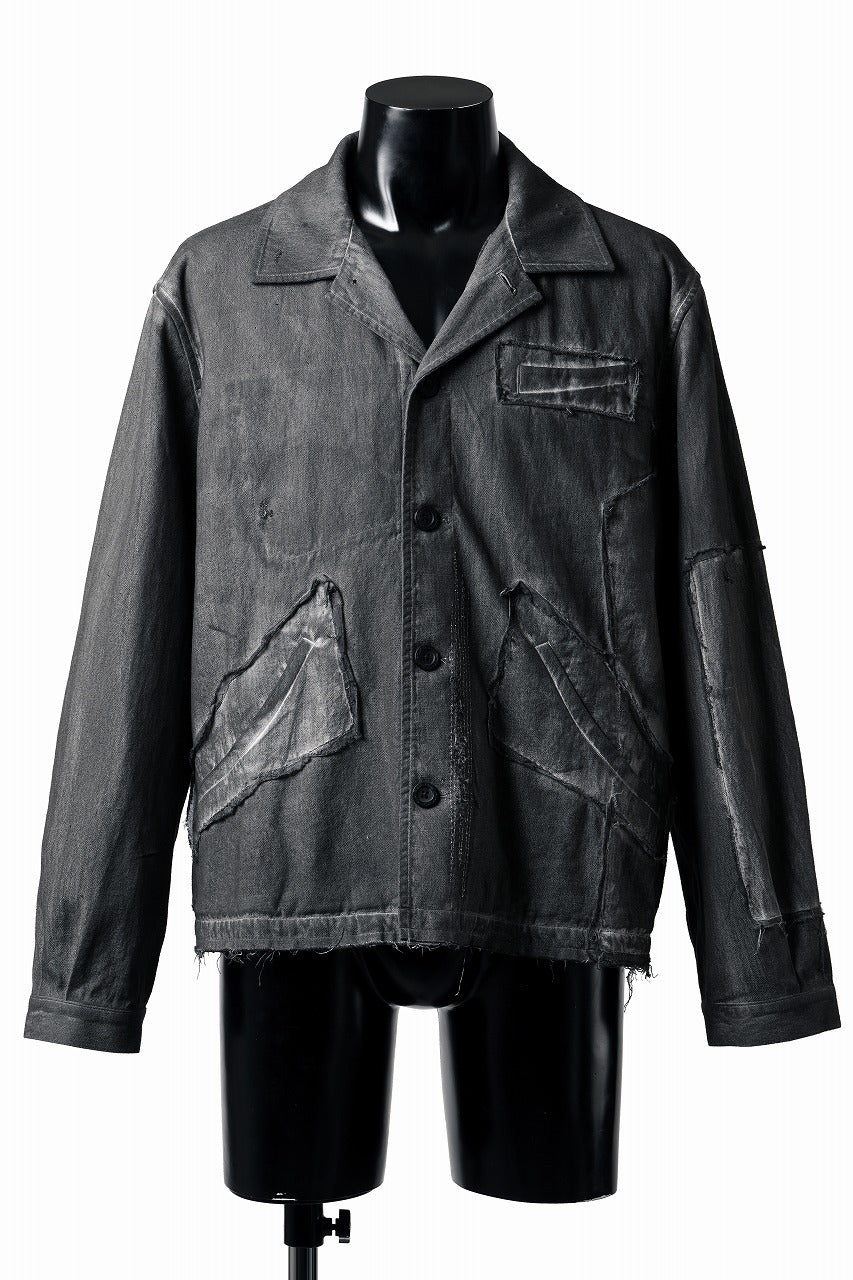 Professor.E AGED WORK JACKET (COLD DYED GREY) - Image 13