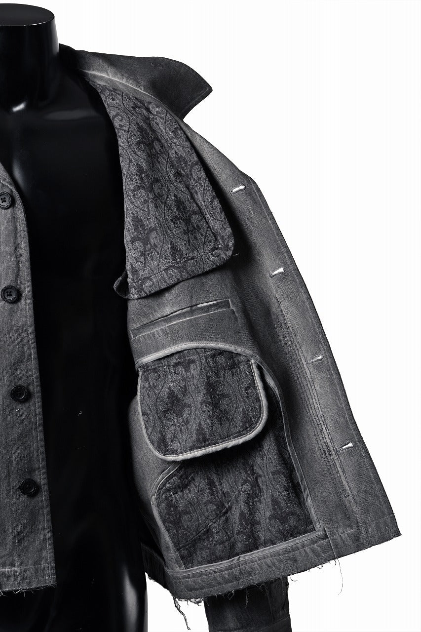 Professor.E AGED WORK JACKET (COLD DYED GREY) - Image 16