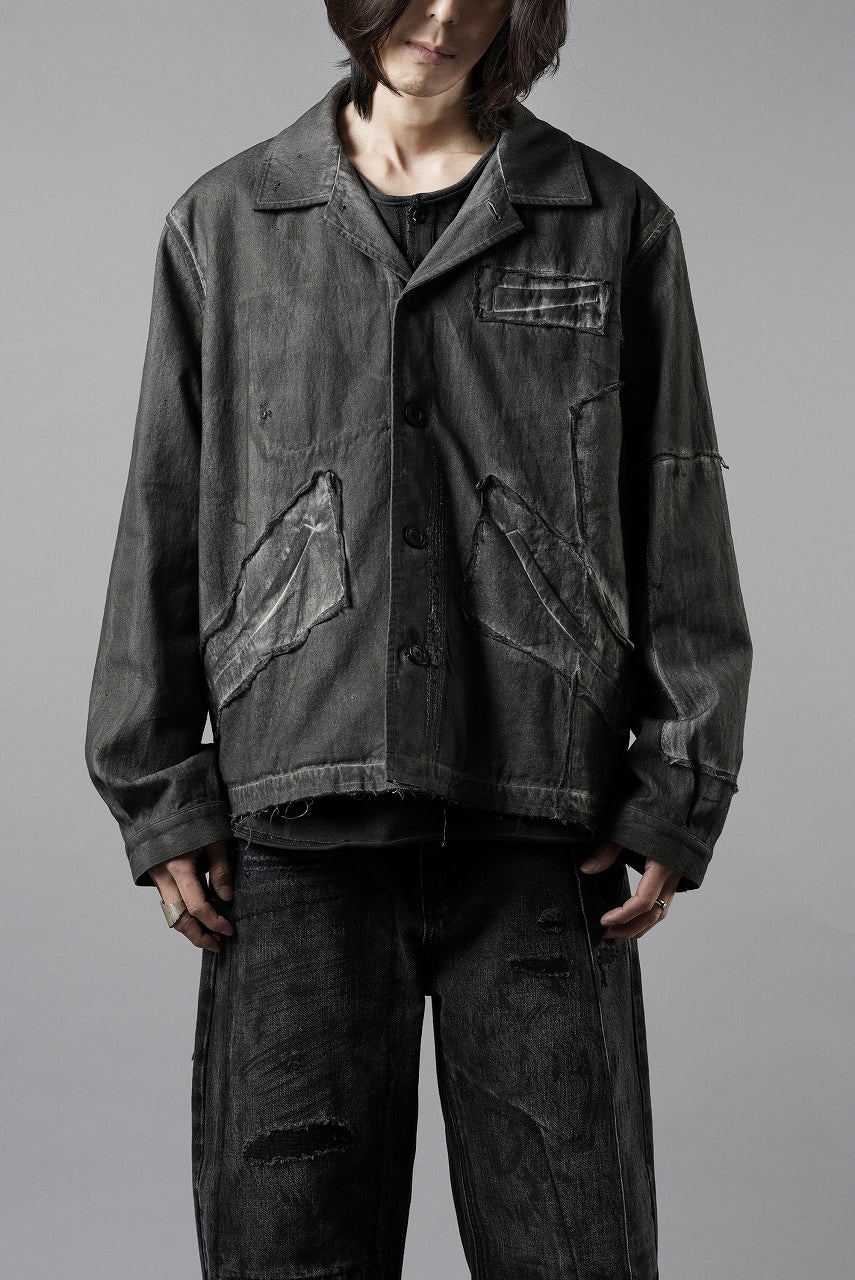 Professor.E AGED WORK JACKET (COLD DYED GREY) - Image 17