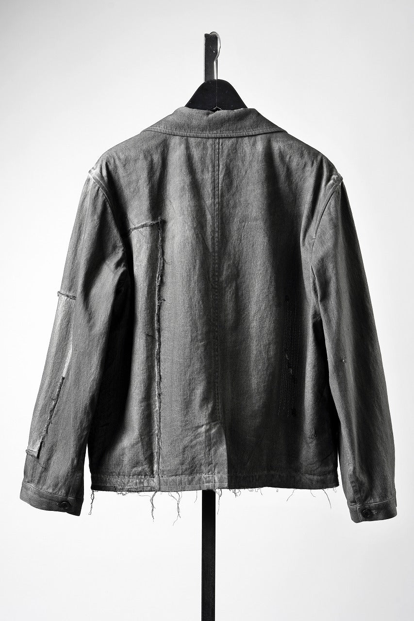 Professor.E AGED WORK JACKET (COLD DYED GREY) - Image 2
