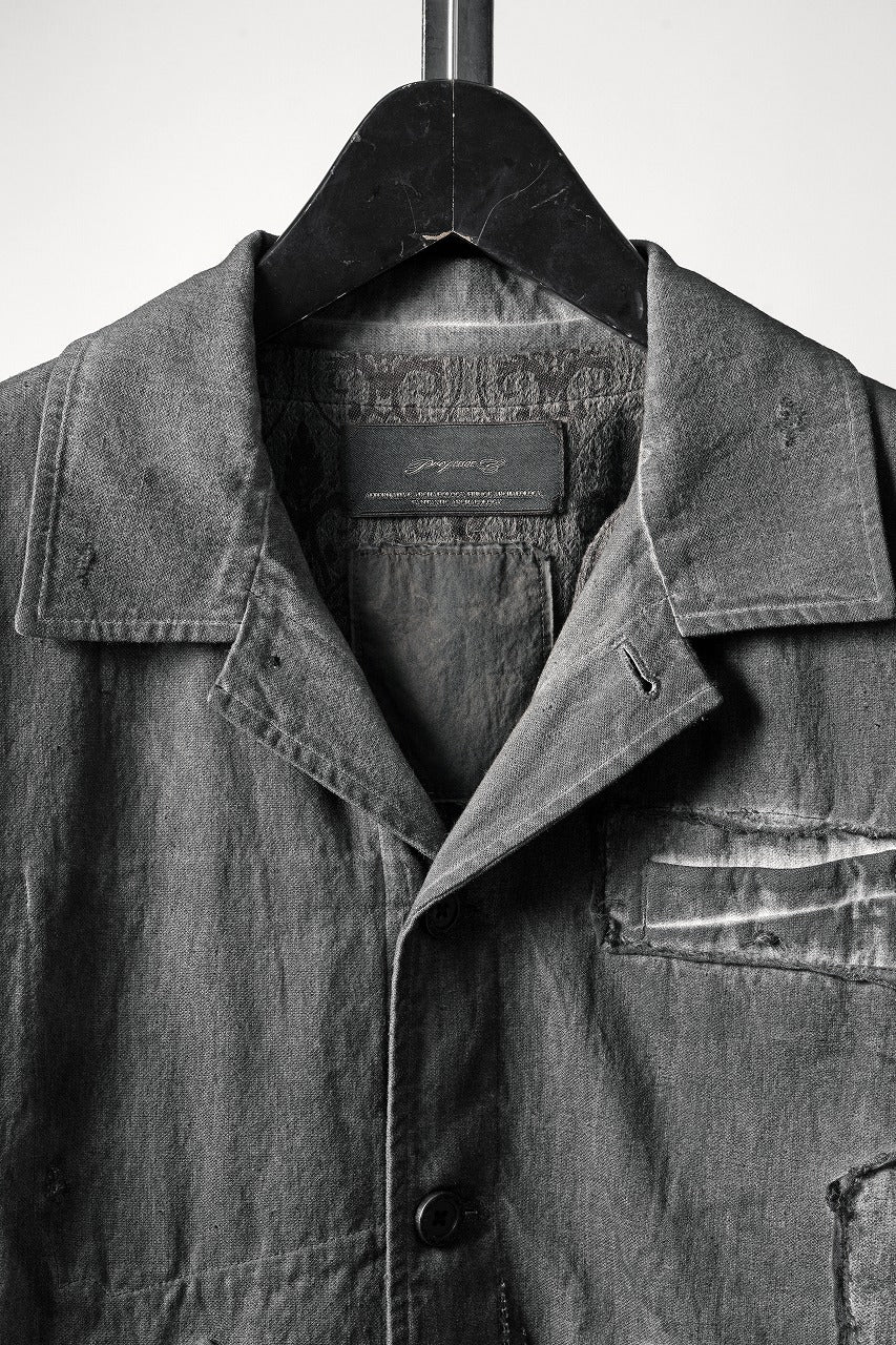 Professor.E AGED WORK JACKET (COLD DYED GREY) - Image 5